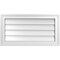 Ekena Millwork Vertical Surface Mount PVC Gable Vnt: Non-Functional, w/2"W x 1-1/2"H, Brickmould Frame, 26"W x 14"H GVPVE26X1402SN - alternate 1
